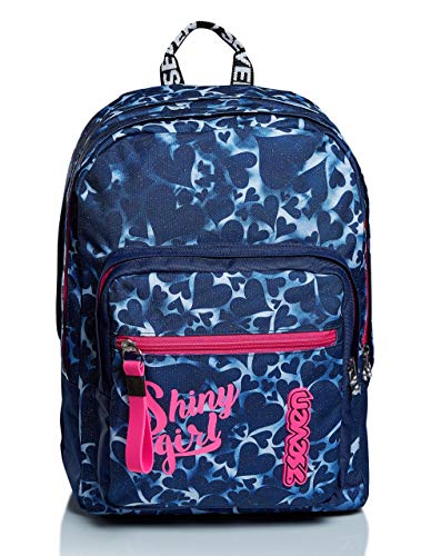 Seven Zaino Scuola Extra Fit, Blu, Dyed Hearts, Zaino Doppio...