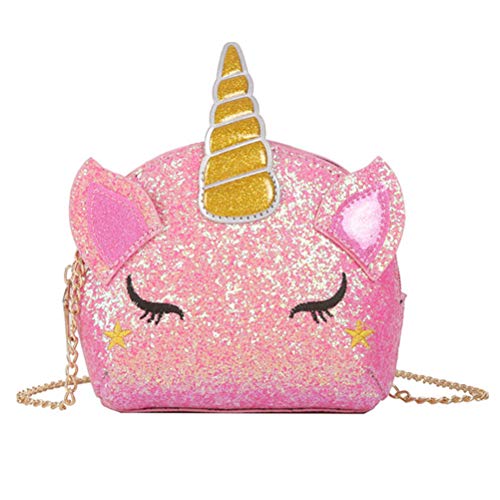 Piccola Glitter Carino Unicorno Crossbody borsa a tracolla portafoglio...