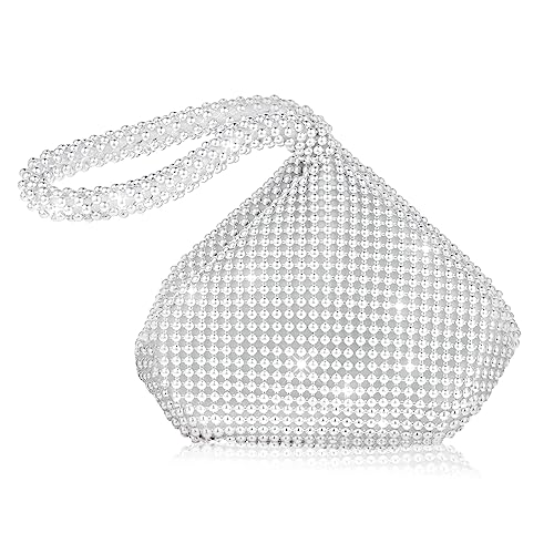 WLLHYF Pochette da sera da donna con strass scintillanti, a triangolo,...