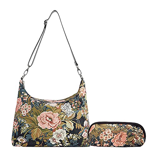 Signare Tapestry Slouch Borsa a tracolla da donna con borsa per...