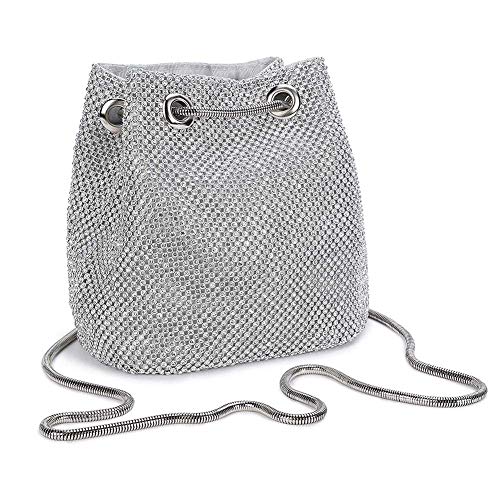 UBORSE Borsa Glitter,Mini Pochette da Borsa Pochette Argento Borsetta...