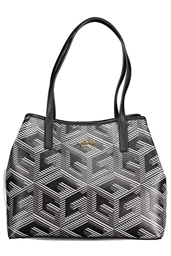 Guess Vikky Tote, Borsa Donna, Black Logo, Unica
