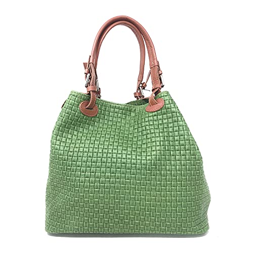 Chicca Borse Borsa a Mano Stampa Intrecciata da Donna con Tracolla in...