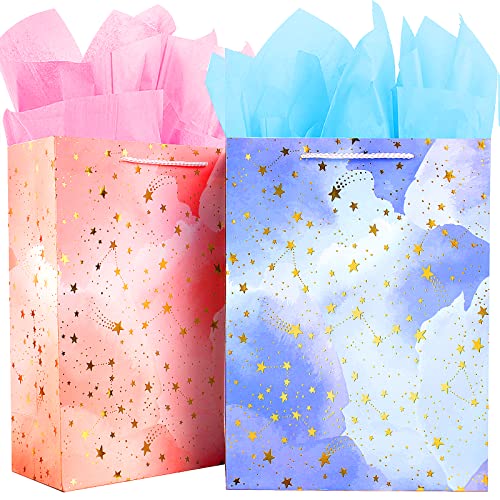 Sacchetti Regalo Grandi,Pacchetto Regalo Rosa e Blu per Donne Uomini...