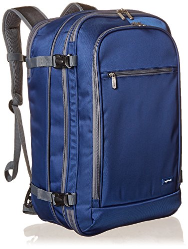 Amazon Basics - Zaino da viaggio/bagaglio a mano, Blu navy - 50L
