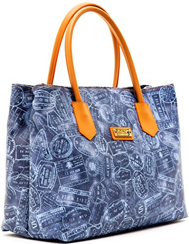 ALVIERO MARTINI Borsa Borsetta Tracolla Spalla Donna Denim Cuoio...