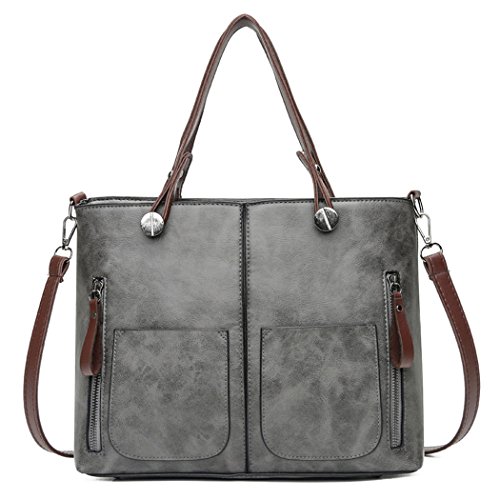 DEERWORD Donna Borse a Mano Ecopelle Borsa a Spalla Pelle Marca 2021...