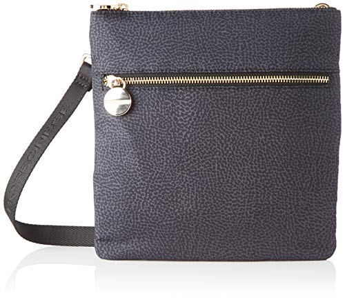 Borbonese Borsa Tracolla Small, Spalla Donna, Nero (Nero/Nero),...