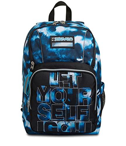 Seven ZAINO Scuola Seven POINT OUT - DIP & SKY - Doppio scomparto -...