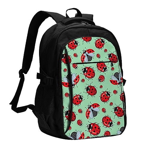 Zaino da viaggio con labbra dorate, per uomo e donna, zaino per laptop...
