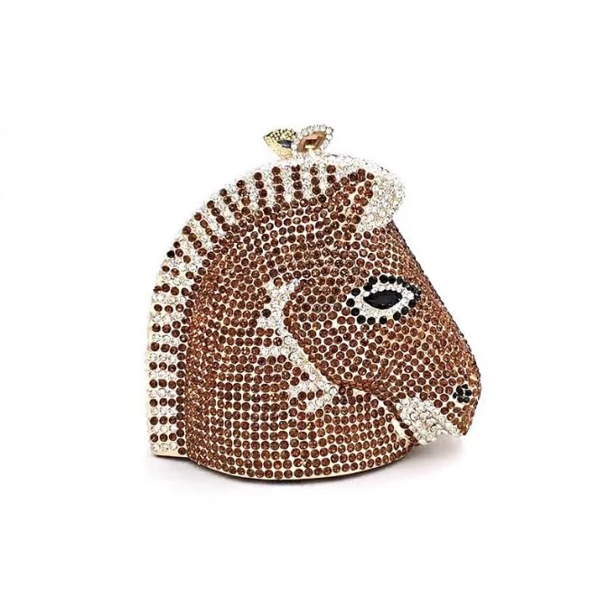 EviKoo Pochette da Donna con Pietre a Forma di Testa di Cavallo Borse...