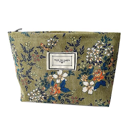 Beauty Case da Viaggio per Donne in velluto a coste Borsa Cosmetica da...