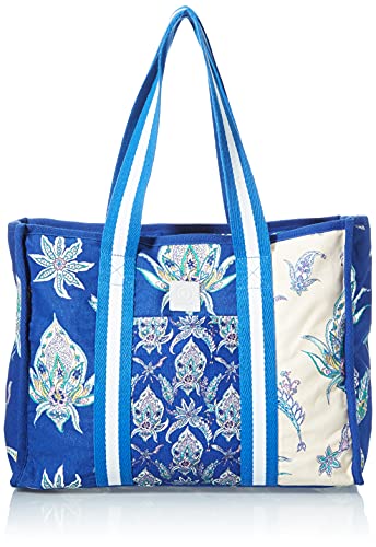 Desigual Fabric Shopping Bag, Borsa a Tracolla Donna, Blu, U