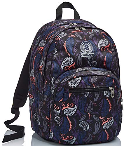 Invicta Zaino Format, Zaino Unisex - Bambini e ragazzi, Nero (Nero),...