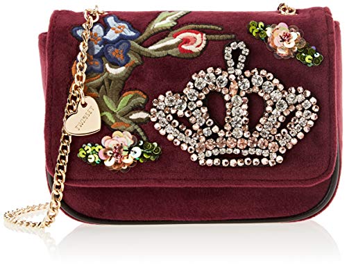 Twin Set Aa8pbn, Borsa a Tracolla Donna, Rosso (Bordeaux), 4.5x12x17...