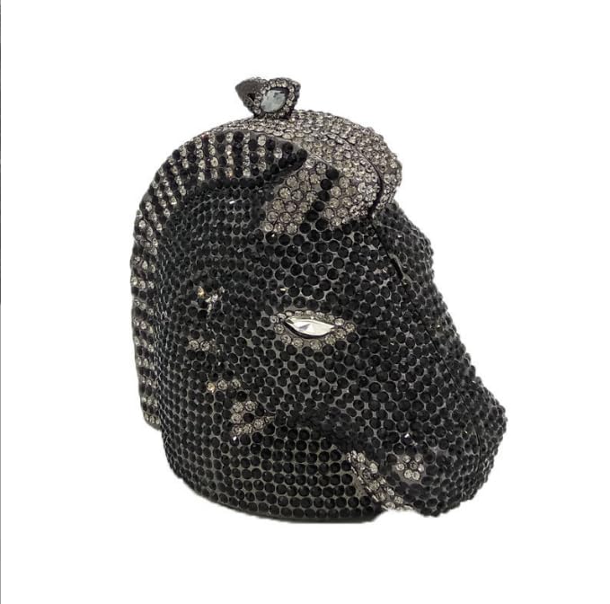 EviKoo Pochette da Donna con Pietre a Forma di Testa di Cavallo Borse...