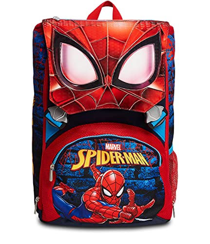 Seven Zaino Scuola Estensibile Spiderman, Blu Rosso, Wall Crawler, Blu...