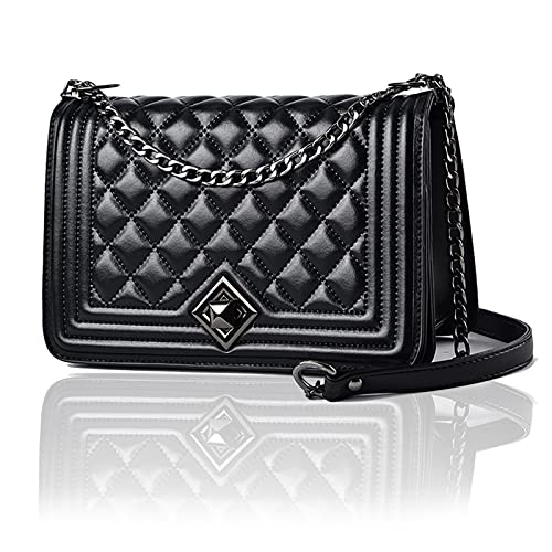 Travistar Borsa a tracolla, Borsa a mano nera per donna piccola...