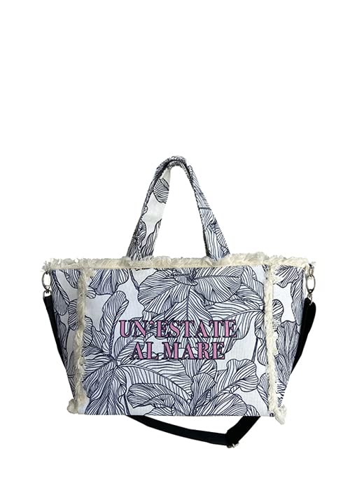Le Pandorine Borsa Shopper mini marina estate, Bianca, 33x25x16cm