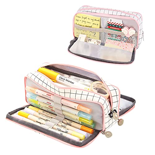 Coolzon Astuccio Portamatite con 3 Scomparti,Astucci Matite di Grande...