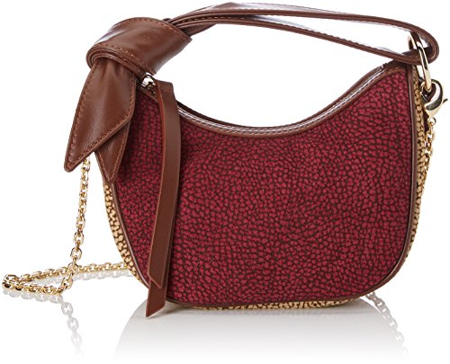Borbonese Luna Mini, Borsa a Mano Donna, Multicolore (Burg/Eleph/Op...