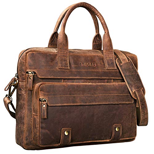 STILORD 'Leander' Borsa Lavoro e PC 15.6' in Pelle uomo e donna a...