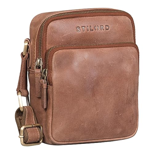 STILORD 'Maxi' Borsello Uomo a Mano in Pelle Piccola Borsa a Tracolla...