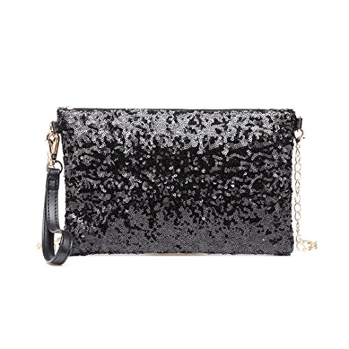 Miss Lulu Pochette e Clutch Da Sera Pochette a Catena Con Brillanti...