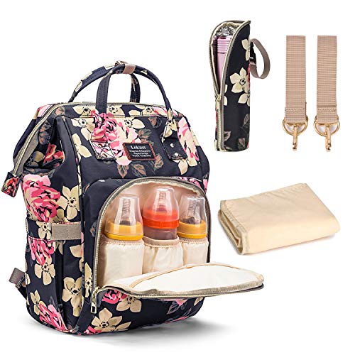 Srotek Borsa per pannolini, zaino floreale, borsa per per pannolini di...