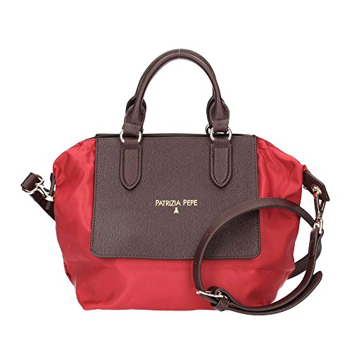 PATRIZIA PEPE Borsa Shopping Mini 2V6580 Red Nylon/Brown