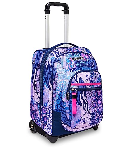 Seven Trolley Scuola, Multicolore, DOTCATTY GIRL, 2 in 1 Zaino con...