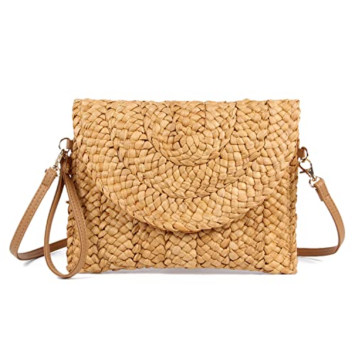 LHHMZ Pochette da donna in paglia Borse a tracolla estive Borse a...