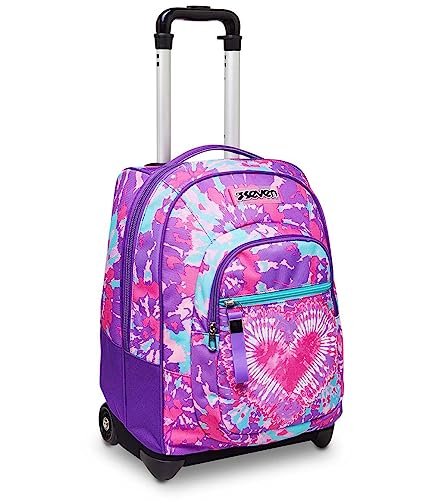 Seven Trolley Scuola, Trendy Heart Girl, Multicolore, 2 in 1 Zaino con...