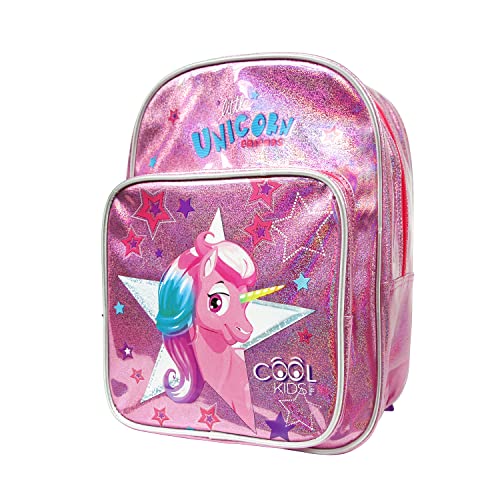 PERLETTI Zaino Unicorno Bambina 2/5 Anni con Tasca Frontale Bordi...