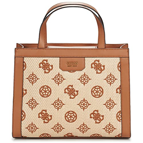 GUESS Katey Small Tote Natural/Cognac One Size