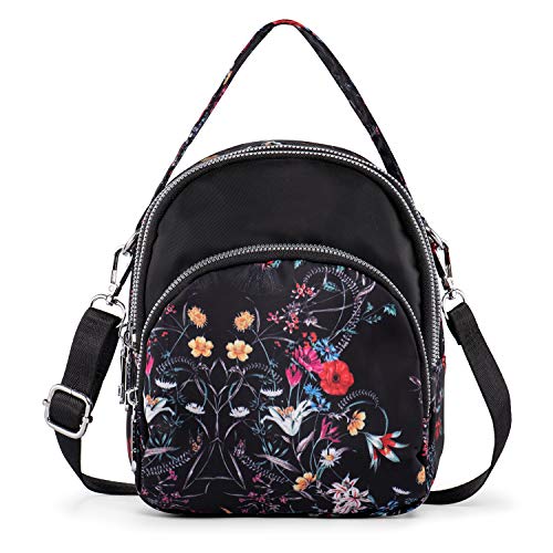 LaRechor Convertible Borsetta Tracolla Piccola in Nylon - Borsa...