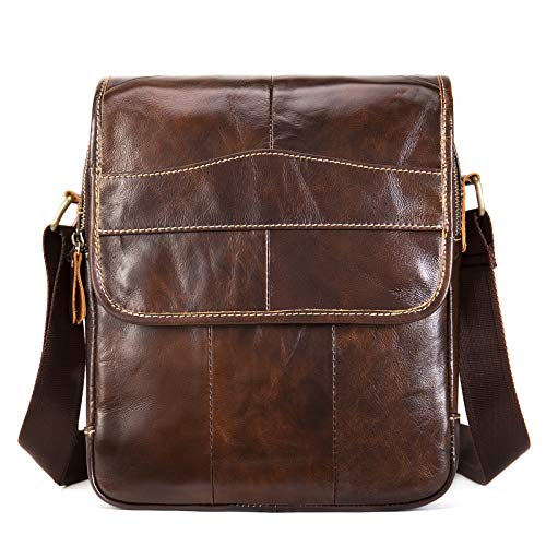 Borsello Uomo Pelle Vera Borsa da Uomo con Maniglia Vintage Borsa a...