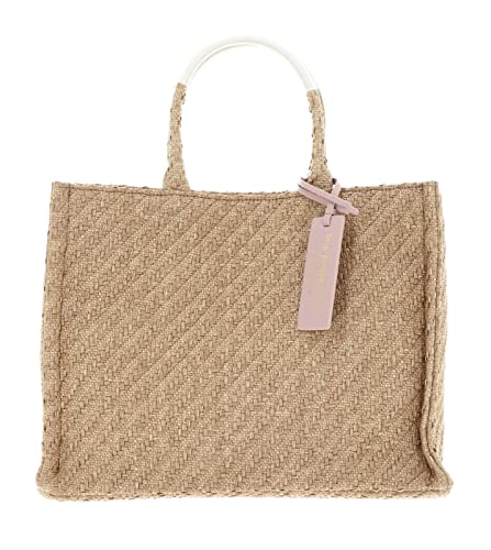 Coccinelle Never Without Bag Rafia Handbag Natural/White