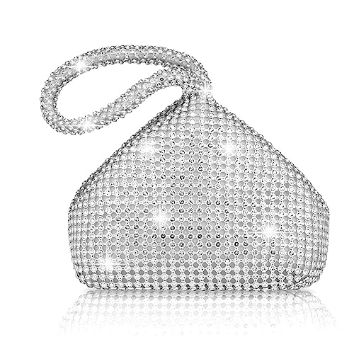 OSDUE Pochette Donna - Pochette Argento Cerimonia, Pochette Donna con...