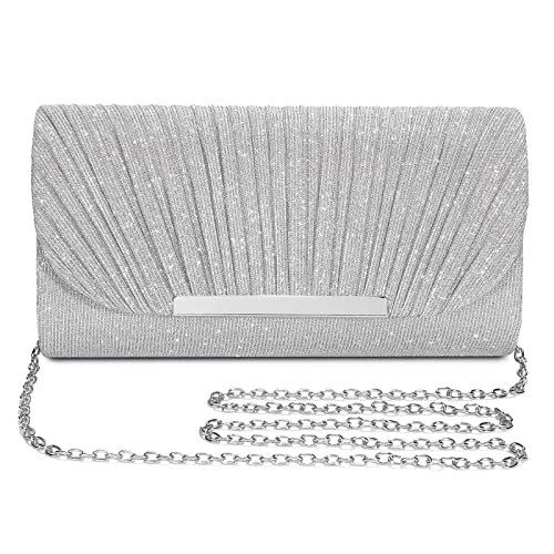 Pochette Donna,Cerimonia Clutches Moda, Borsa da Sera Glitterata con...