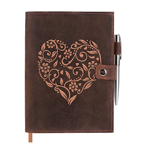 Porta Agenda in Pelle Ricaricabile con Quaderno a Righe – Diario...