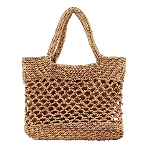 Hsthe Sea Borsa da spiaggia in paglia, borsa a tracolla da donna,...