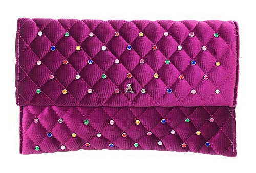PASHBAG BY L'ATELIER DU SAC BORSA VELLUTO DONNA LUCILLE VIOLA