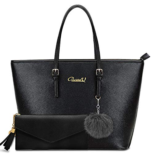 BestoU Borsa Donna Borse a Tracolla Nero Donna Grande Tracolla PU...