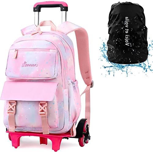 Zaino con Ruote Scuola Bambina Zaino Trolley Borsa Scuola Elementare...