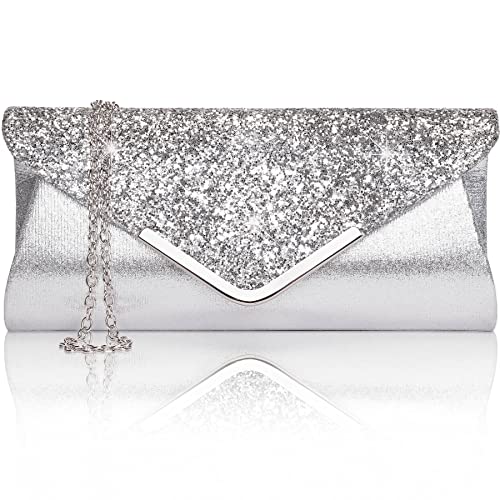Larcenciel Borsa a mano donna - Borsa a Spalla Catena Pochette donna...