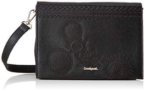 Desigual Bols_Dark Amber Imperia, Borsa a Tracolla Donna, Nero...