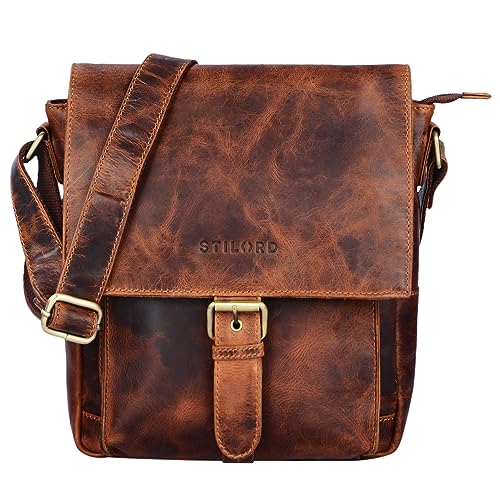 STILORD 'Nevio' Borsa a tracolla uomo piccola in pelle Borsello in...
