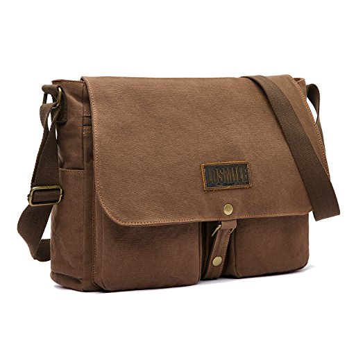 LOSMILE Uomo Borse a spalla Borse Messenger di tela 15.6' Borse per PC...