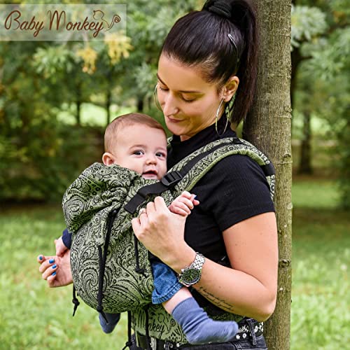Regolo Baby Monkey Marsupio neonato ergonomico, porta bebe, Mehindi...